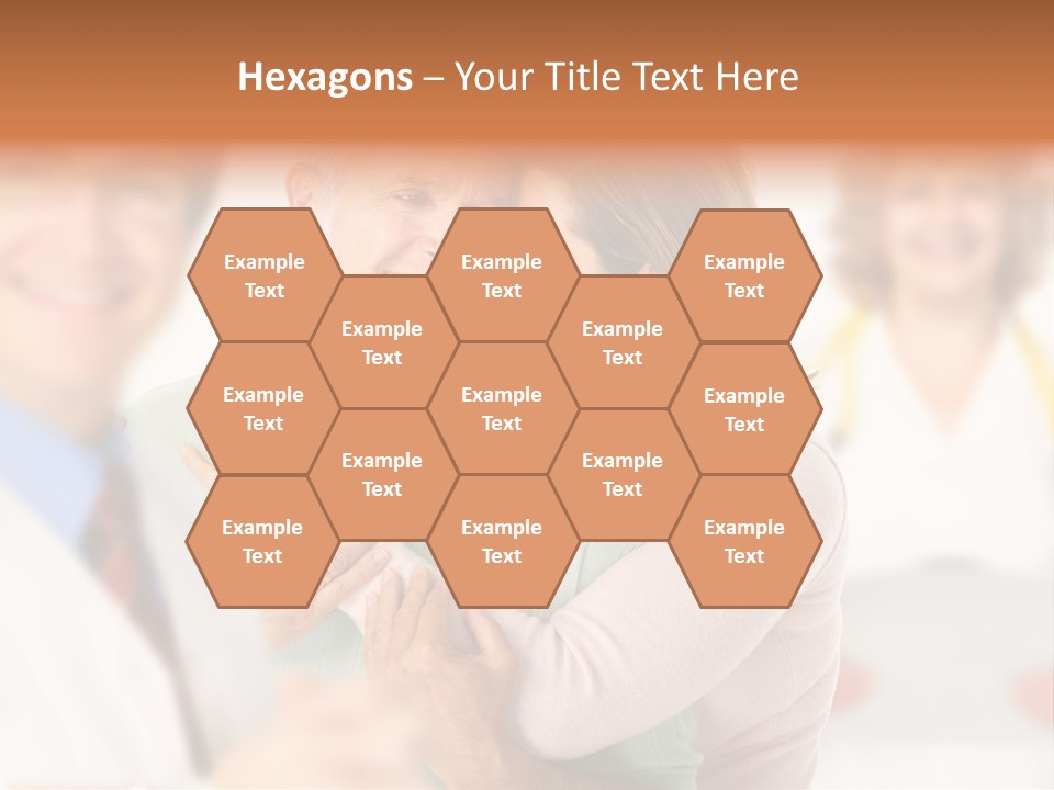 A Man And Woman Hugging Each Other In Front Of A Group Of People PowerPoint Template