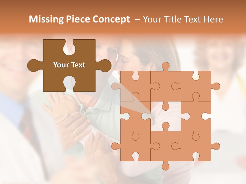 A Man And Woman Hugging Each Other In Front Of A Group Of People PowerPoint Template