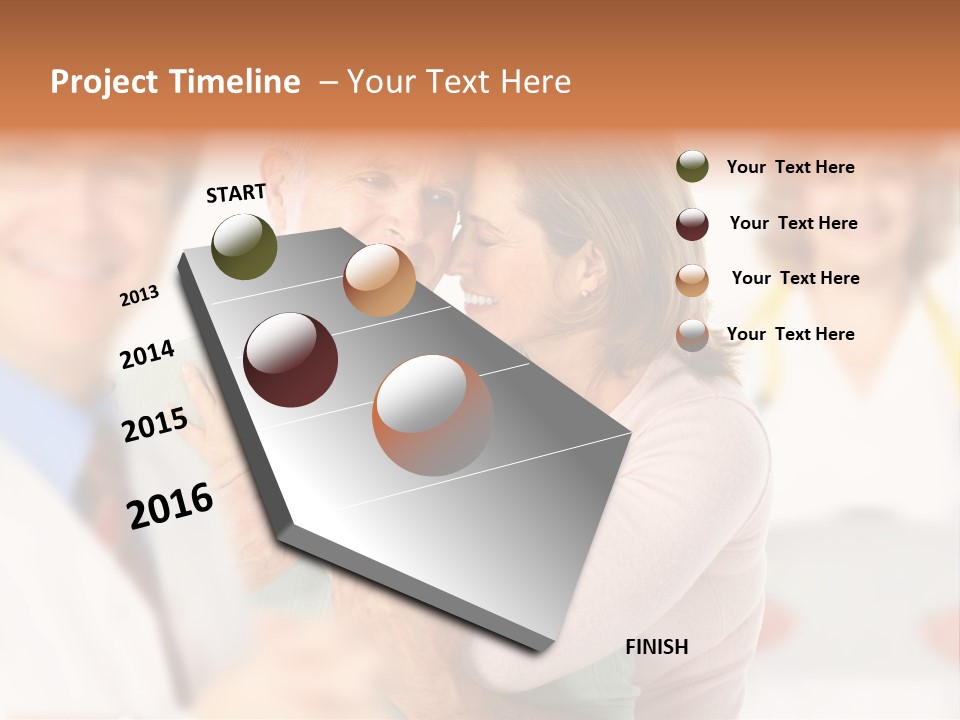 A Man And Woman Hugging Each Other In Front Of A Group Of People PowerPoint Template