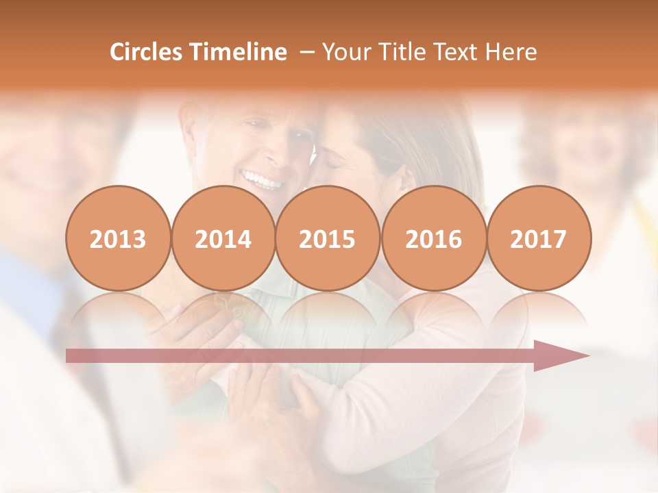 A Man And Woman Hugging Each Other In Front Of A Group Of People PowerPoint Template