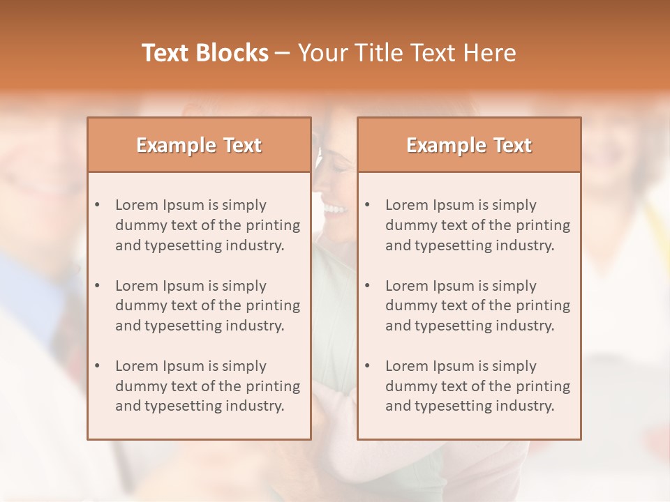A Man And Woman Hugging Each Other In Front Of A Group Of People PowerPoint Template