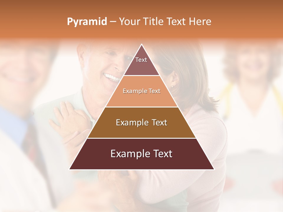 A Man And Woman Hugging Each Other In Front Of A Group Of People PowerPoint Template