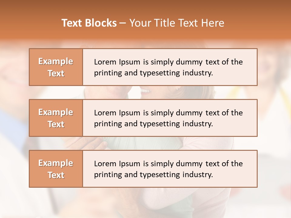 A Man And Woman Hugging Each Other In Front Of A Group Of People PowerPoint Template