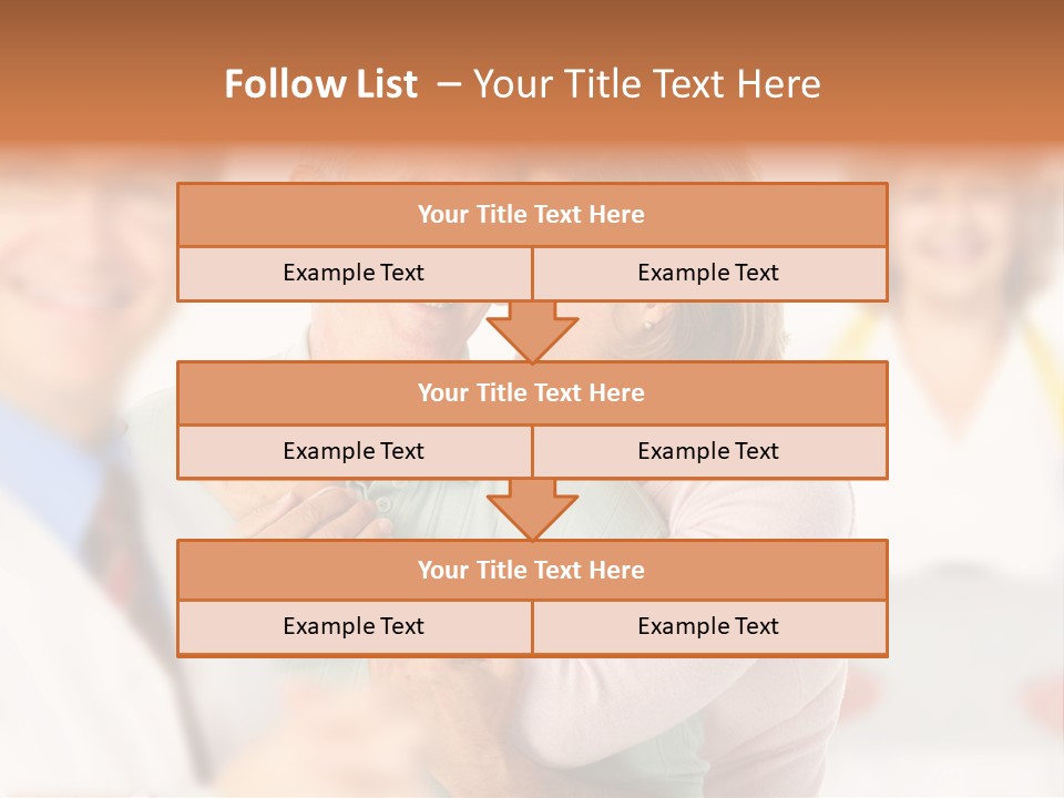 A Man And Woman Hugging Each Other In Front Of A Group Of People PowerPoint Template