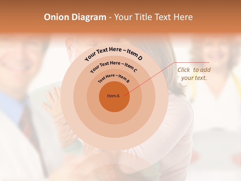 A Man And Woman Hugging Each Other In Front Of A Group Of People PowerPoint Template