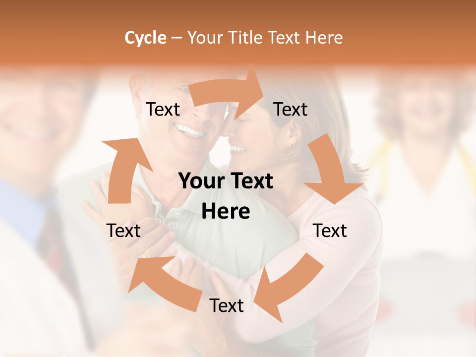 A Man And Woman Hugging Each Other In Front Of A Group Of People PowerPoint Template