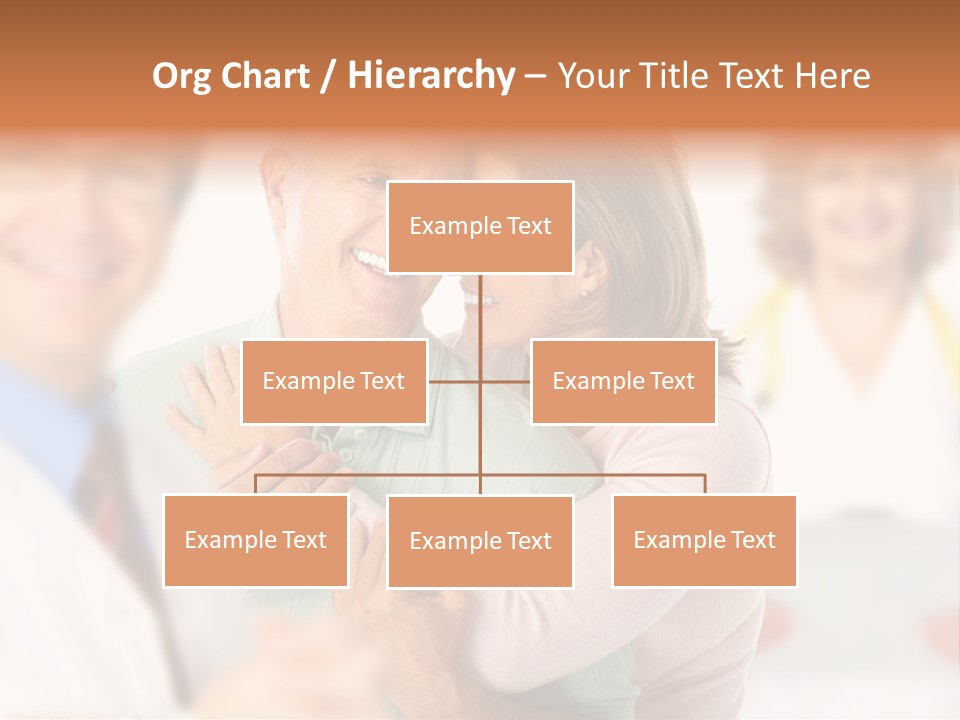 A Man And Woman Hugging Each Other In Front Of A Group Of People PowerPoint Template