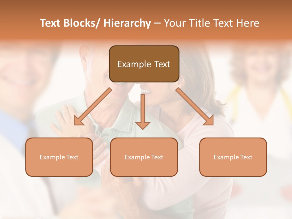 A Man And Woman Hugging Each Other In Front Of A Group Of People PowerPoint Template
