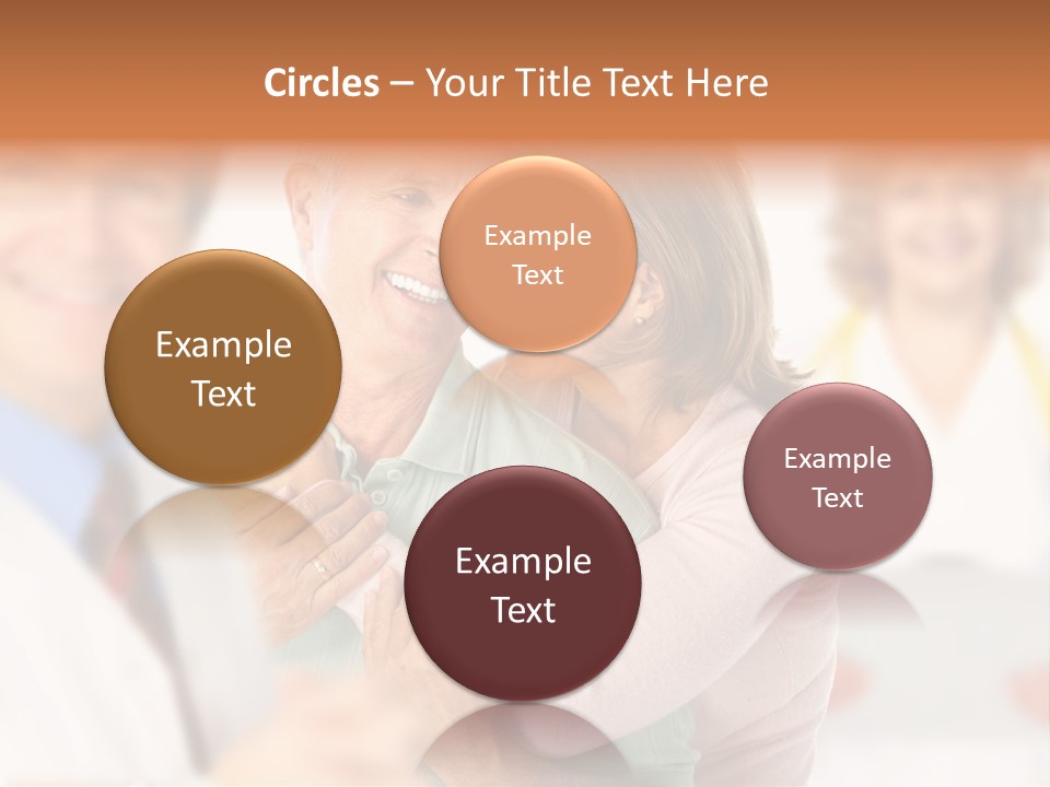 A Man And Woman Hugging Each Other In Front Of A Group Of People PowerPoint Template