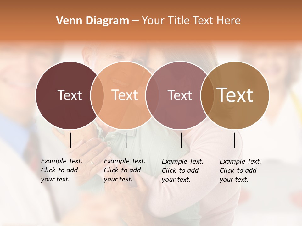 A Man And Woman Hugging Each Other In Front Of A Group Of People PowerPoint Template