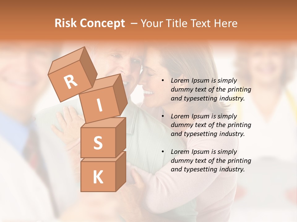 A Man And Woman Hugging Each Other In Front Of A Group Of People PowerPoint Template