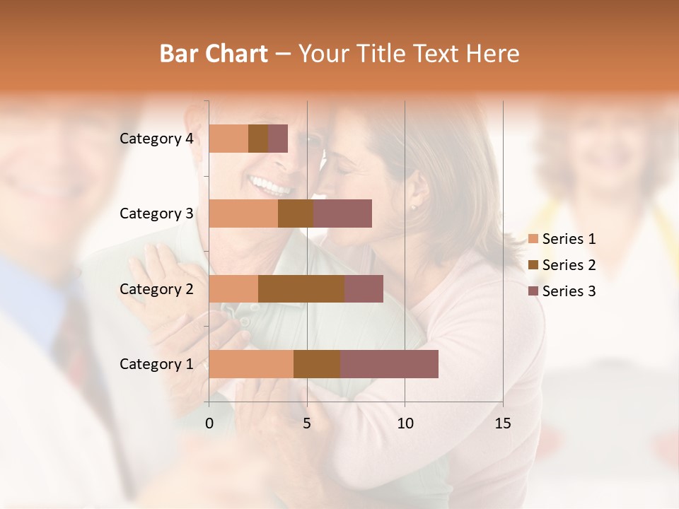 A Man And Woman Hugging Each Other In Front Of A Group Of People PowerPoint Template