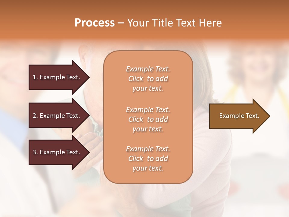 A Man And Woman Hugging Each Other In Front Of A Group Of People PowerPoint Template
