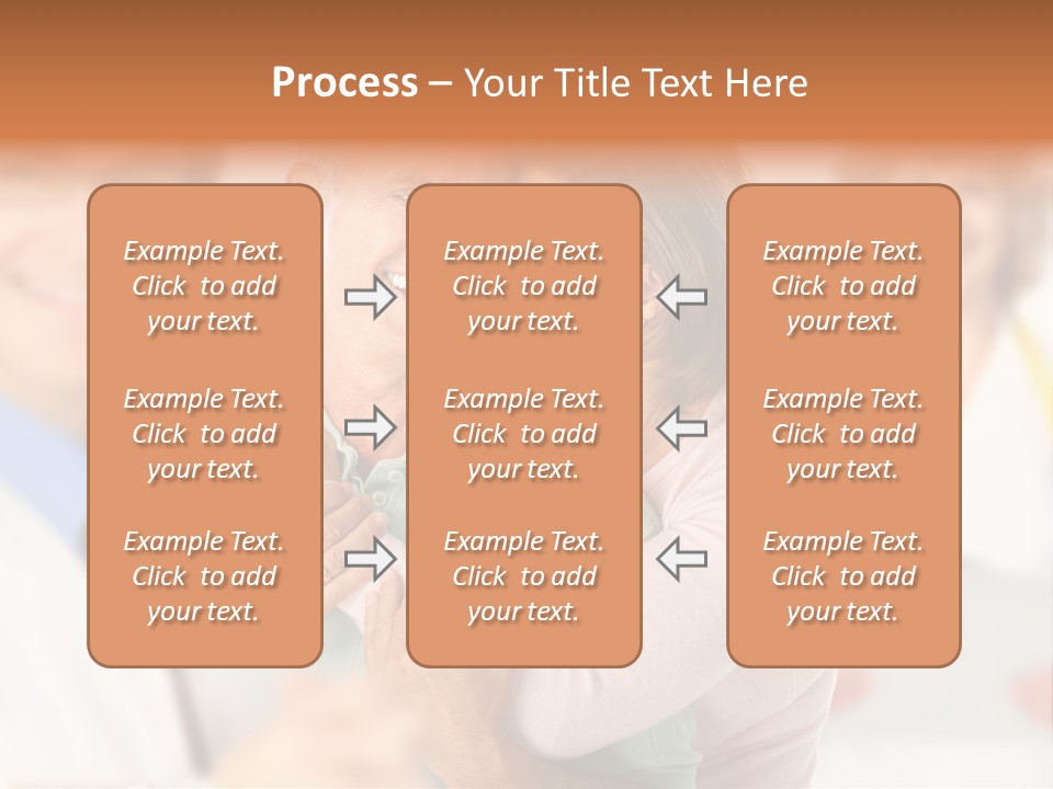 A Man And Woman Hugging Each Other In Front Of A Group Of People PowerPoint Template