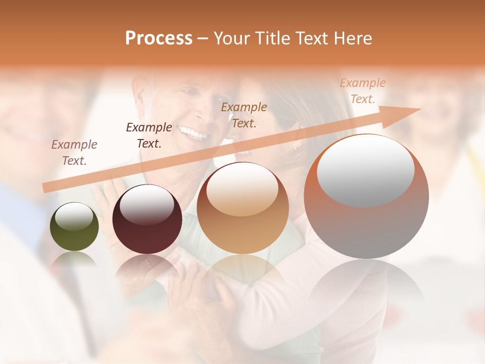 A Man And Woman Hugging Each Other In Front Of A Group Of People PowerPoint Template