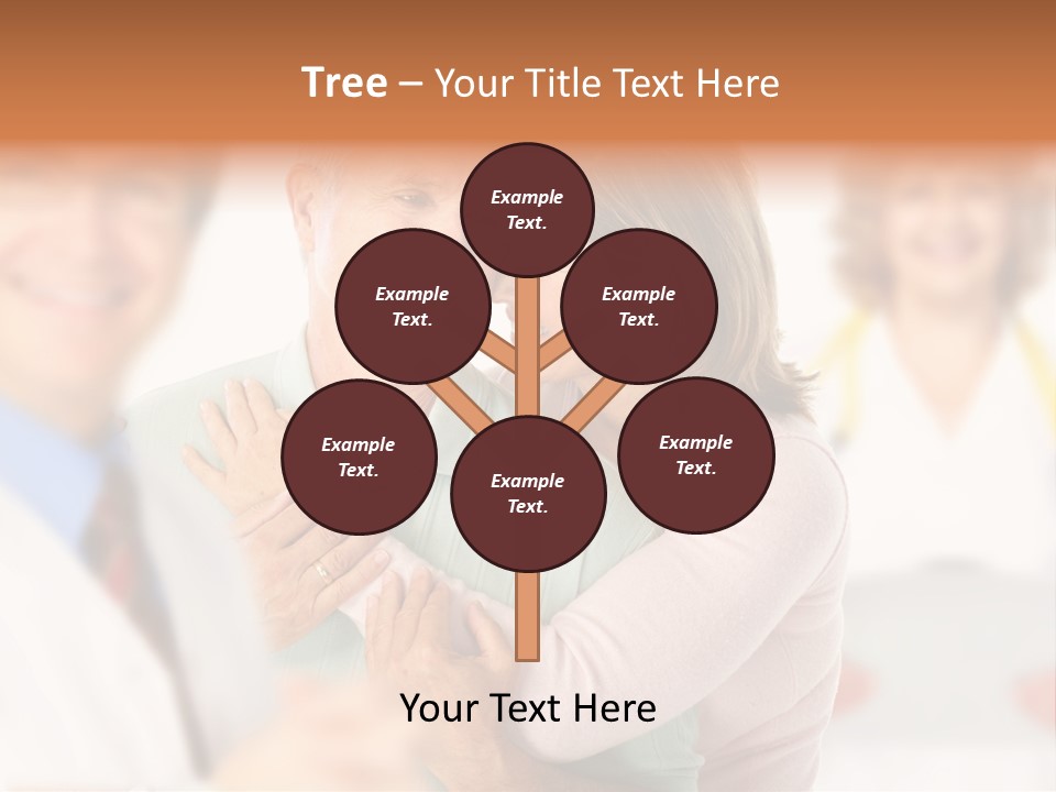 A Man And Woman Hugging Each Other In Front Of A Group Of People PowerPoint Template