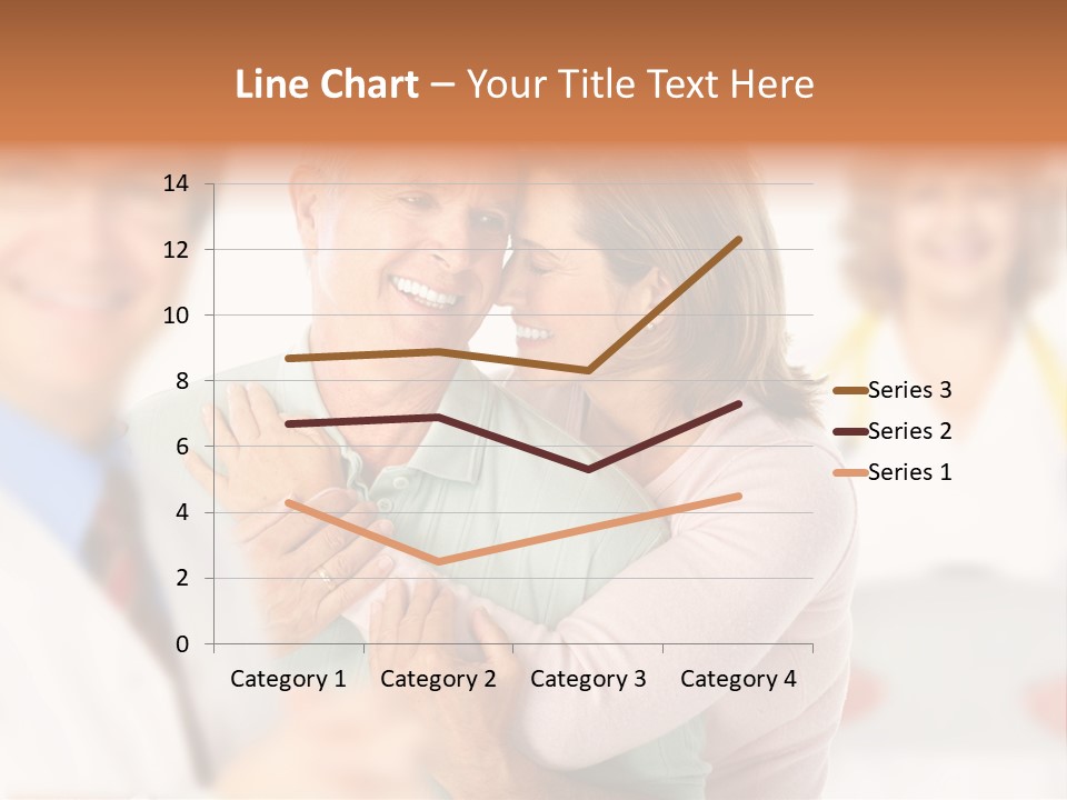 A Man And Woman Hugging Each Other In Front Of A Group Of People PowerPoint Template