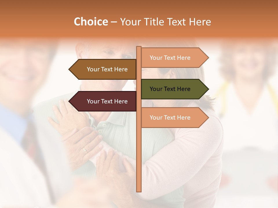 A Man And Woman Hugging Each Other In Front Of A Group Of People PowerPoint Template