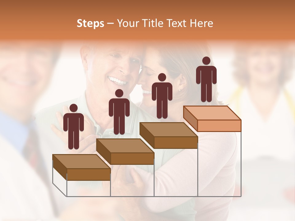 A Man And Woman Hugging Each Other In Front Of A Group Of People PowerPoint Template