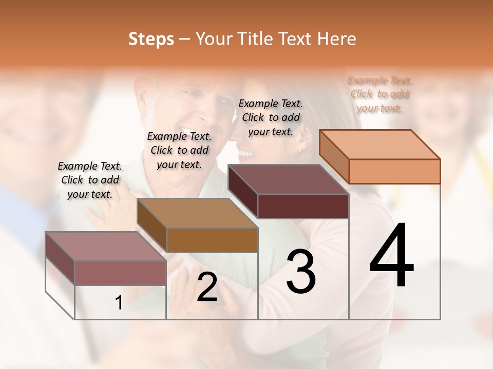 A Man And Woman Hugging Each Other In Front Of A Group Of People PowerPoint Template