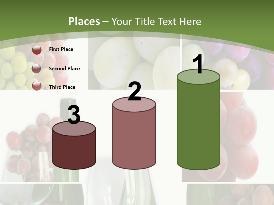 A Collage Of Grapes And Wine Bottles PowerPoint Template