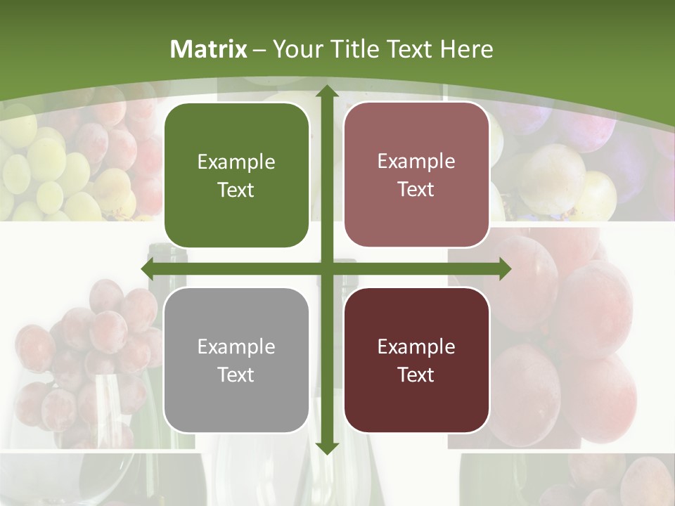 A Collage Of Grapes And Wine Bottles PowerPoint Template