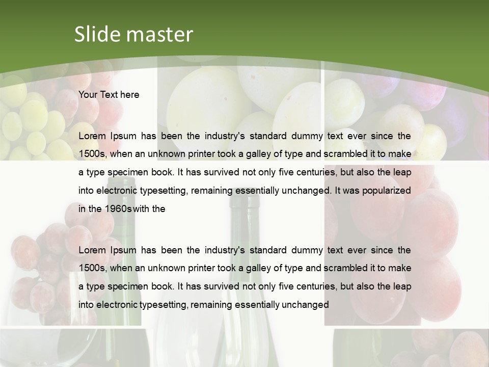 A Collage Of Grapes And Wine Bottles PowerPoint Template