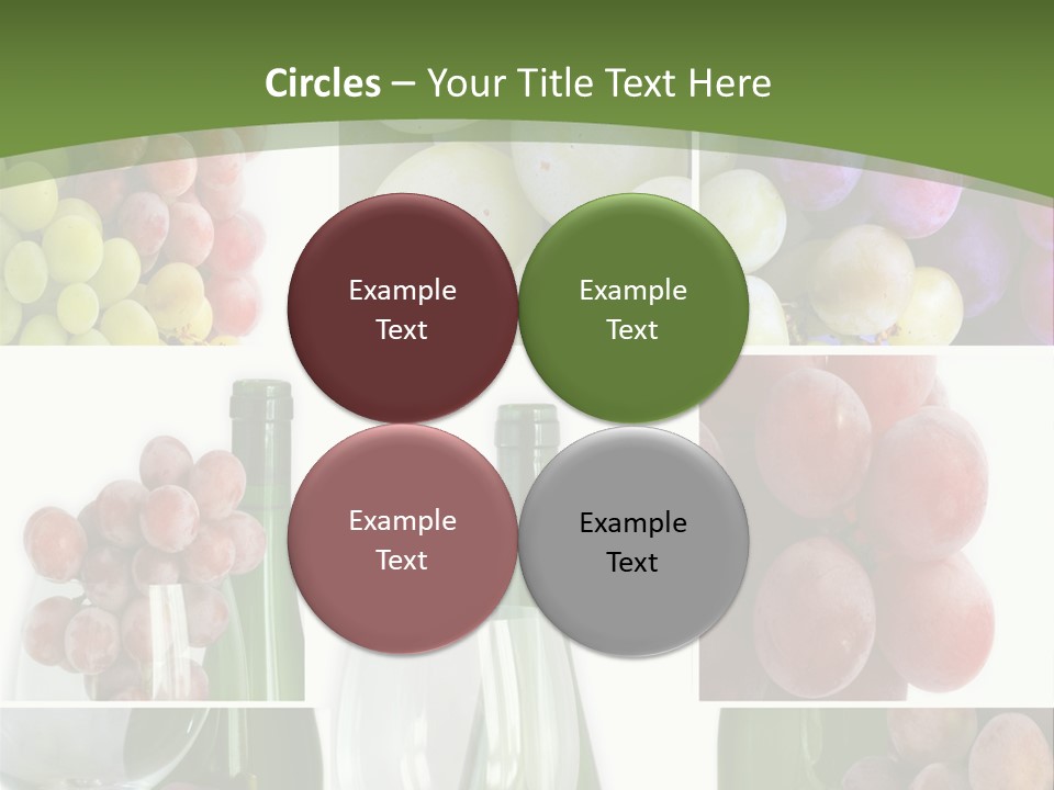 A Collage Of Grapes And Wine Bottles PowerPoint Template