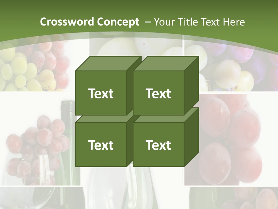 A Collage Of Grapes And Wine Bottles PowerPoint Template