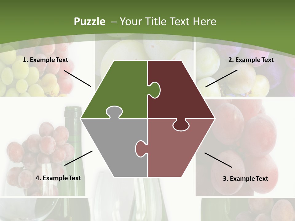 A Collage Of Grapes And Wine Bottles PowerPoint Template