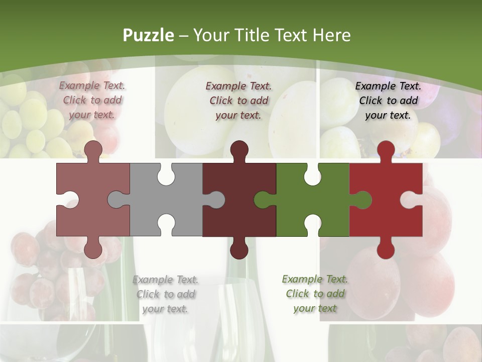 A Collage Of Grapes And Wine Bottles PowerPoint Template