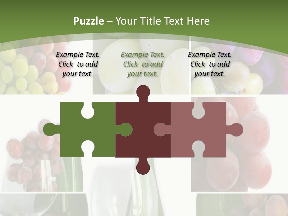 A Collage Of Grapes And Wine Bottles PowerPoint Template