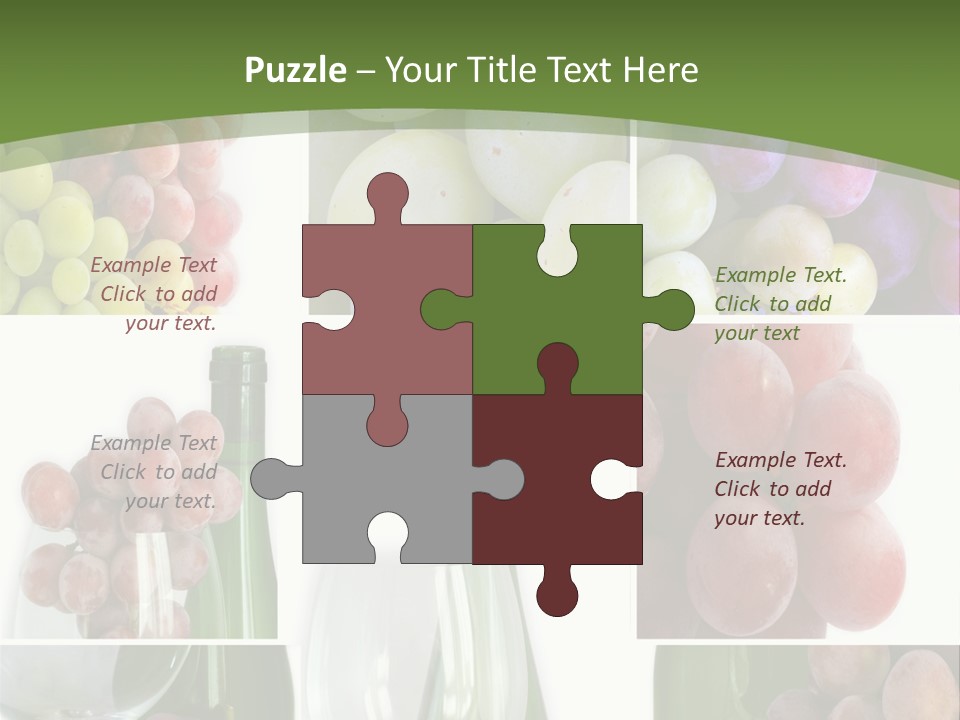 A Collage Of Grapes And Wine Bottles PowerPoint Template