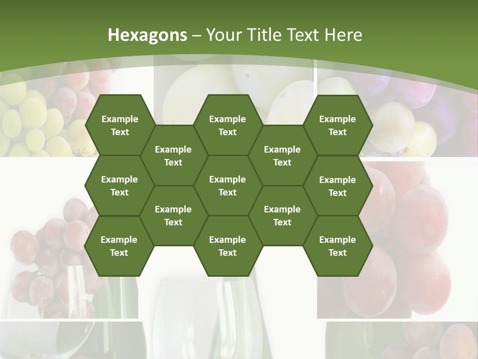 A Collage Of Grapes And Wine Bottles PowerPoint Template