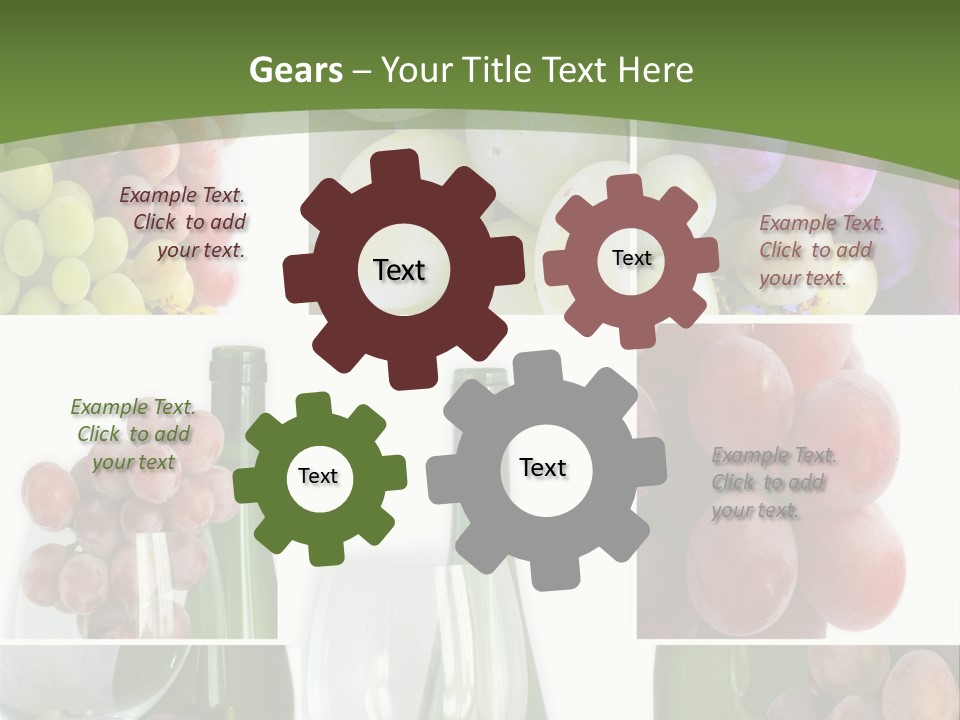 A Collage Of Grapes And Wine Bottles PowerPoint Template