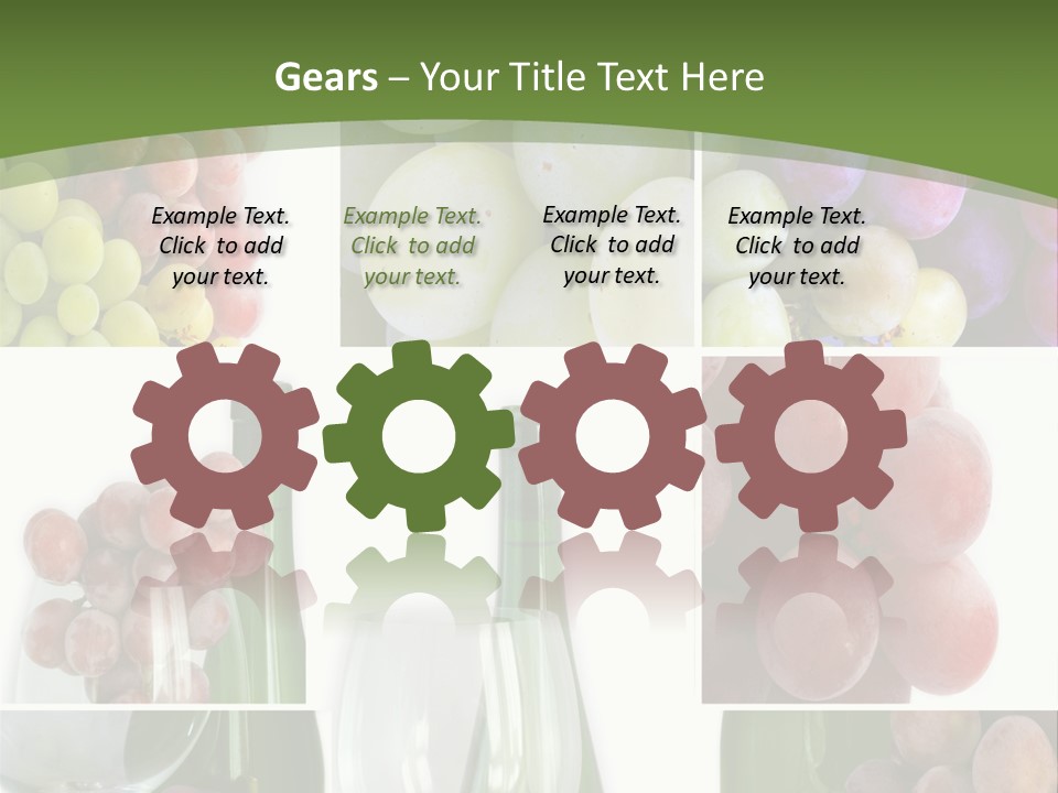 A Collage Of Grapes And Wine Bottles PowerPoint Template