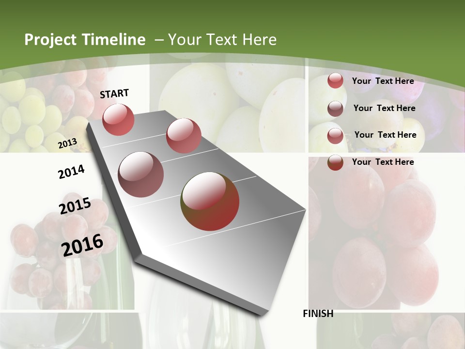 A Collage Of Grapes And Wine Bottles PowerPoint Template