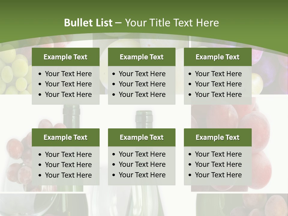 A Collage Of Grapes And Wine Bottles PowerPoint Template