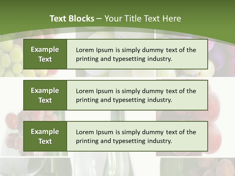 A Collage Of Grapes And Wine Bottles PowerPoint Template