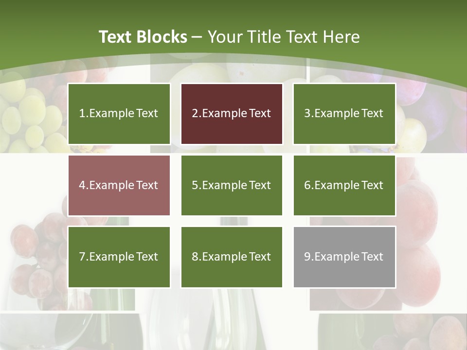 A Collage Of Grapes And Wine Bottles PowerPoint Template