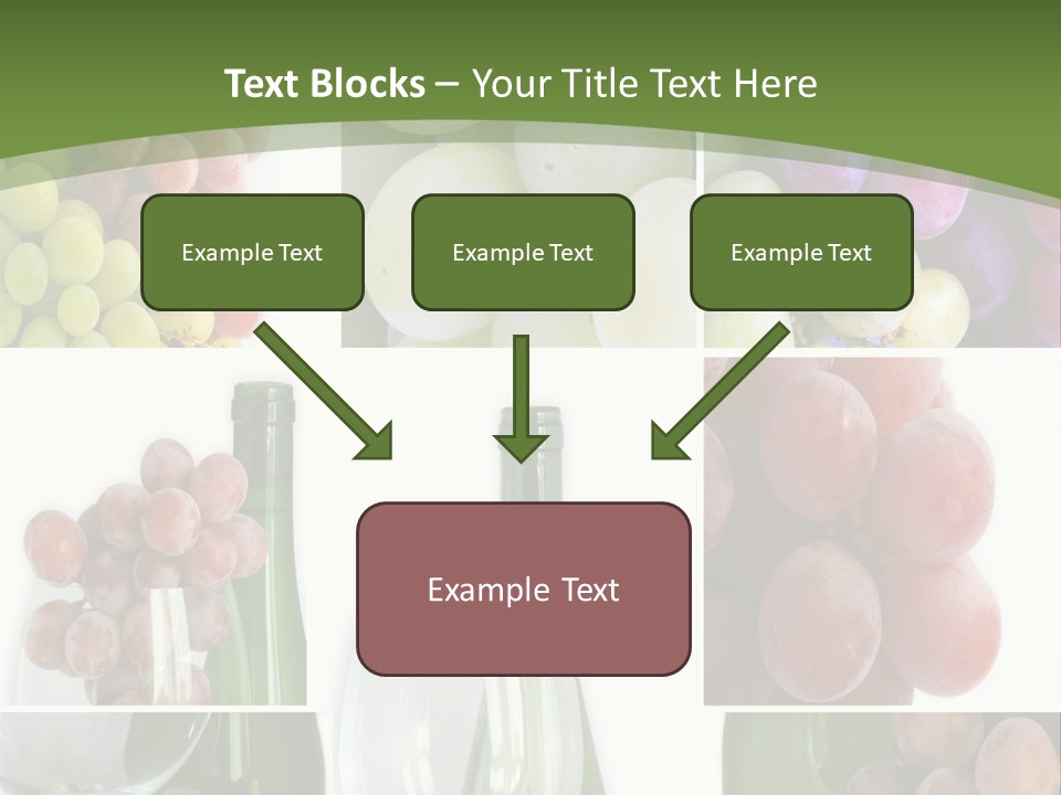A Collage Of Grapes And Wine Bottles PowerPoint Template