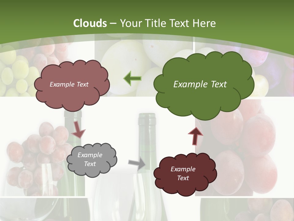 A Collage Of Grapes And Wine Bottles PowerPoint Template