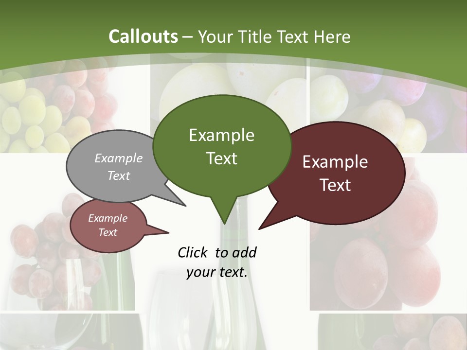 A Collage Of Grapes And Wine Bottles PowerPoint Template