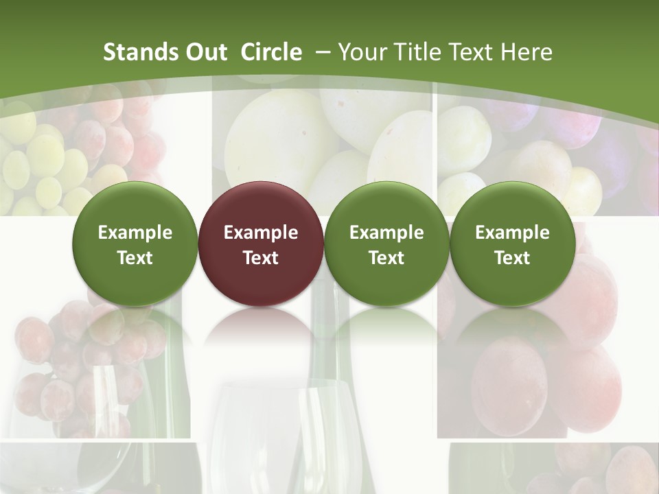 A Collage Of Grapes And Wine Bottles PowerPoint Template