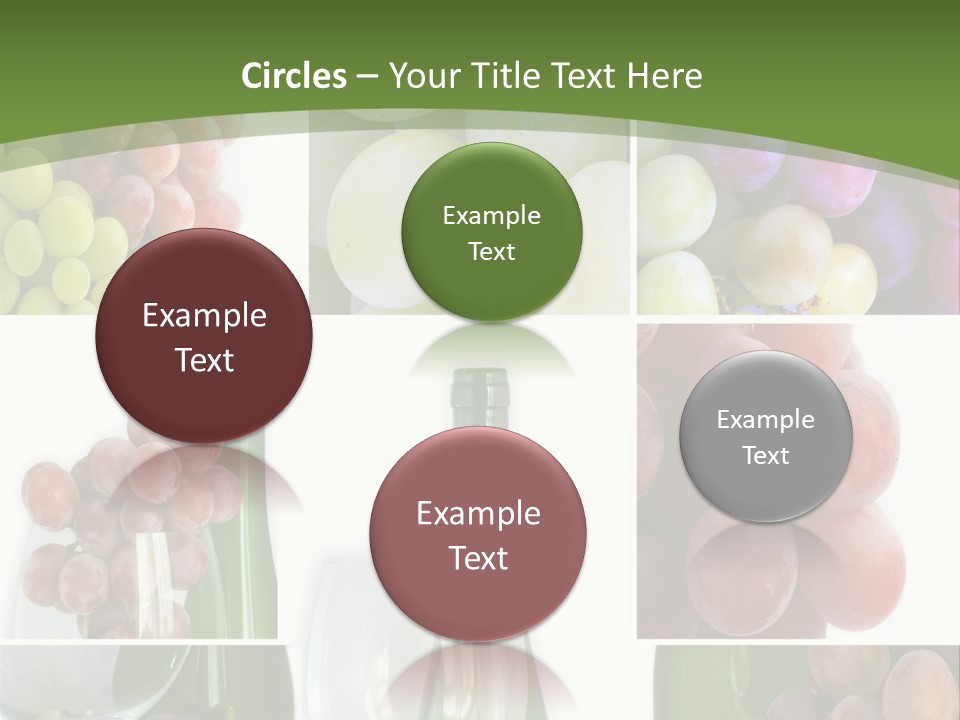 A Collage Of Grapes And Wine Bottles PowerPoint Template
