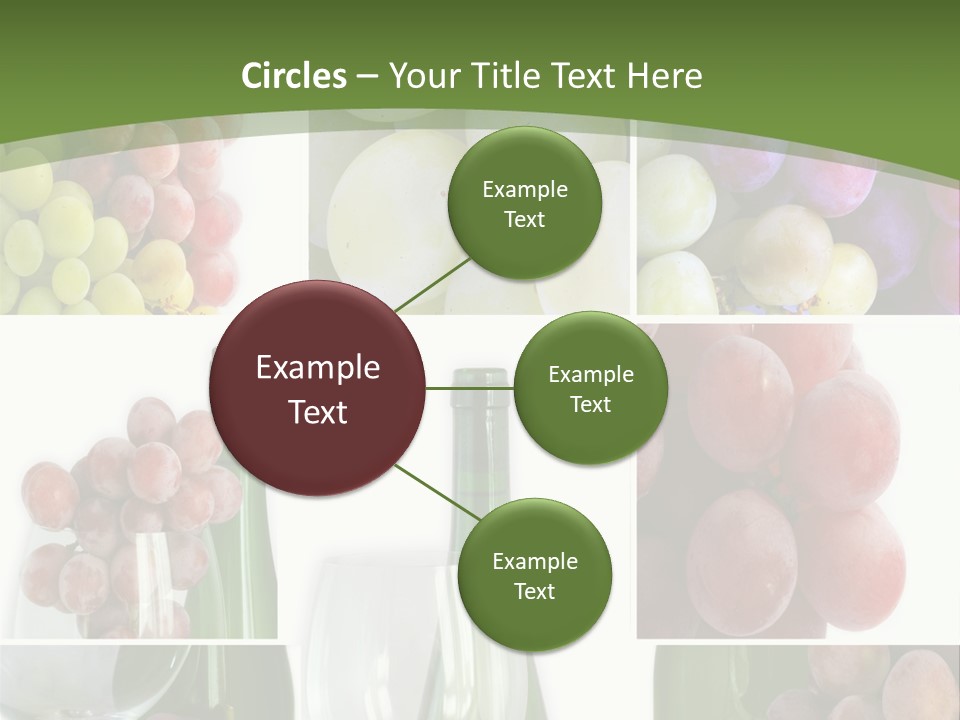A Collage Of Grapes And Wine Bottles PowerPoint Template