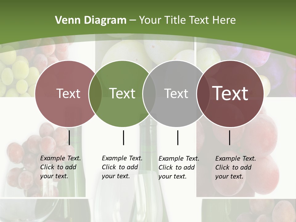 A Collage Of Grapes And Wine Bottles PowerPoint Template