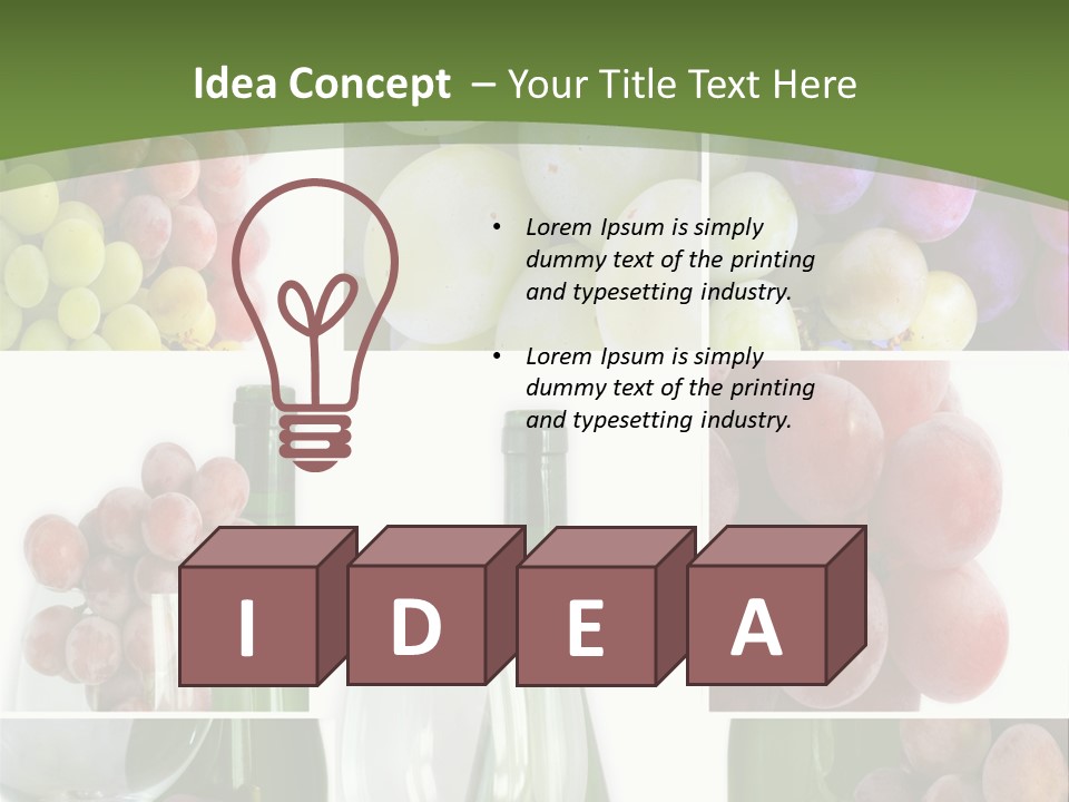 A Collage Of Grapes And Wine Bottles PowerPoint Template