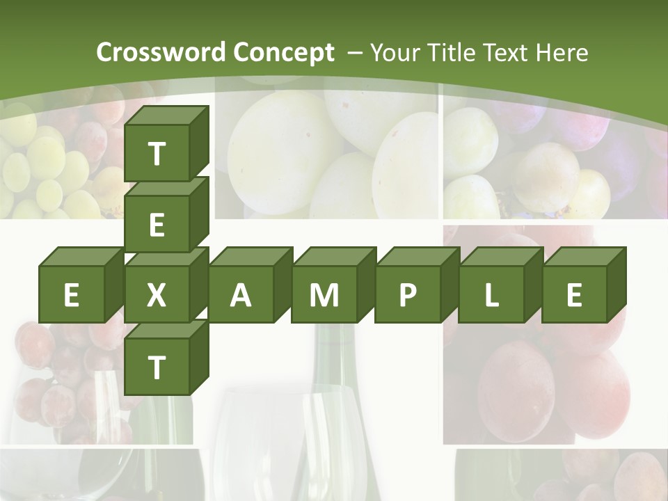 A Collage Of Grapes And Wine Bottles PowerPoint Template