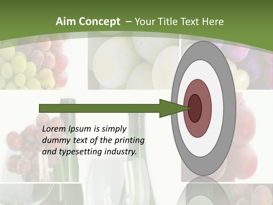 A Collage Of Grapes And Wine Bottles PowerPoint Template